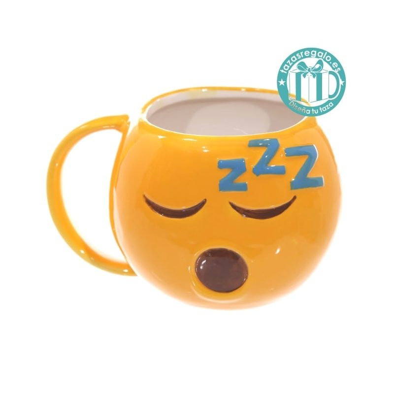 Taza original emoticono dormido