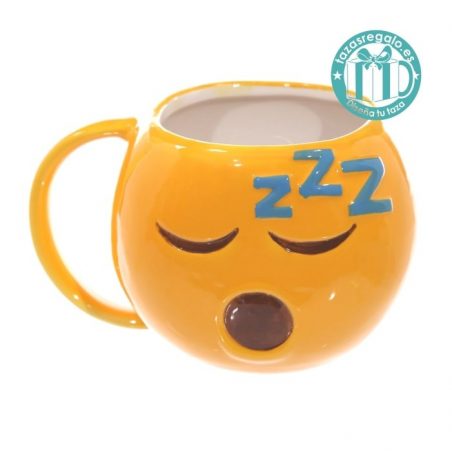 Taza original emoticono dormido