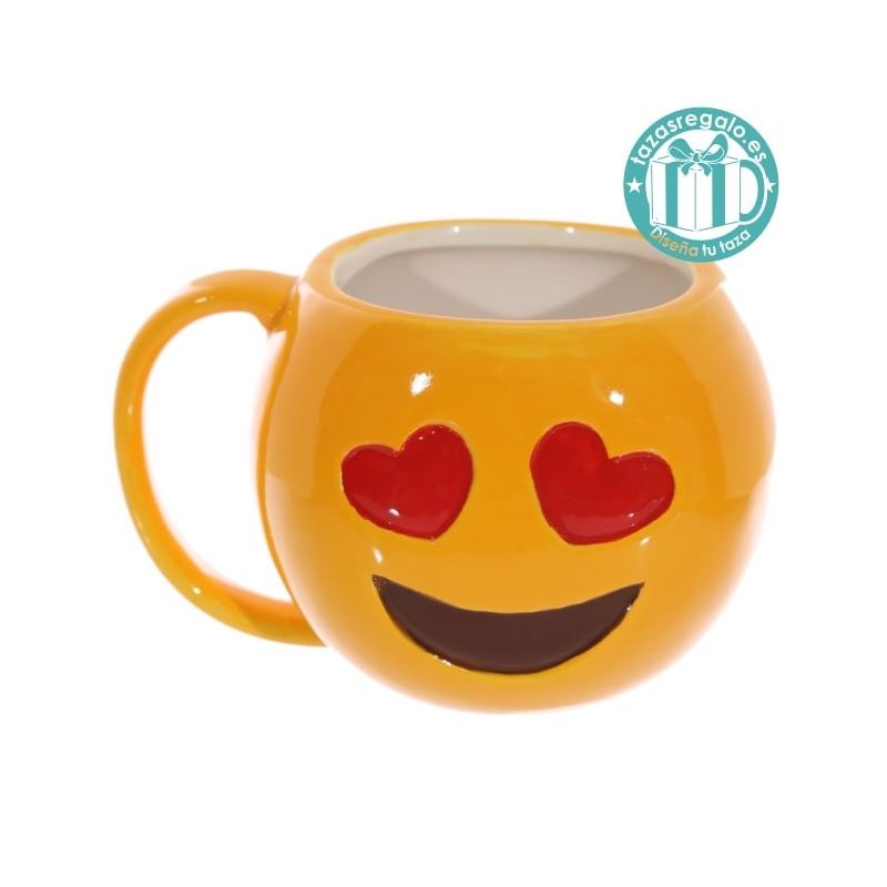 Taza original emoticono enamorado