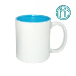 Taza personalizada con interior azul claro