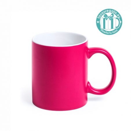 Taza personalizada de color rosa