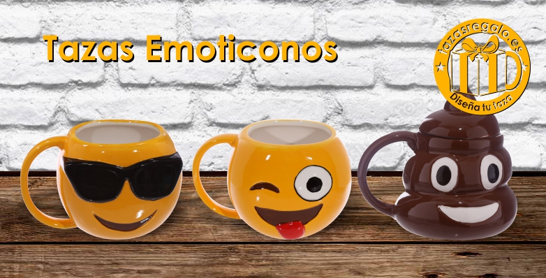 Tazas originales con forma de emoticono